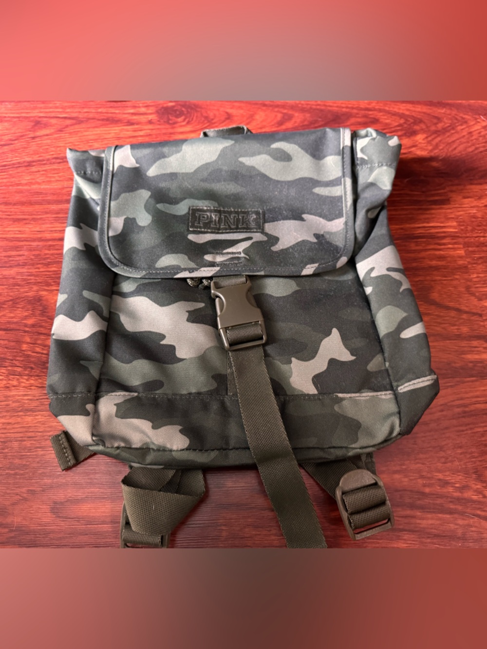 PINK Victoria's Secret Olive Camo Sling Backpack